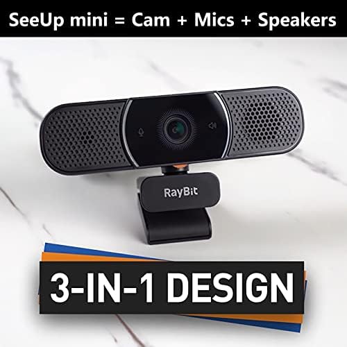 3 Во 1 Веб Камера - 2k HD USB C Веб Камера Со Микрофон И Звучник, стерео Звук &засилувач; Микрофони За Поништување На Бучава, Капак За