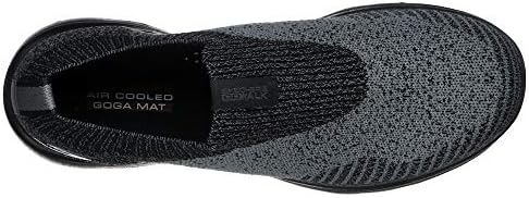 Skechers Men's Gowalk 5-Stretch Fit Athtictic Slip-On Casual Loafer Sweeking Shoe Sneaker, Black/Charcoal, 10,5