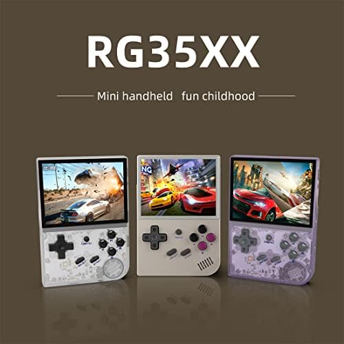Henaa RG35XX Рачна Конзола За Игри, 3.5 Инчен Мини IPS Пренослив Ретро Аркада Вграден во 8,000 Игри