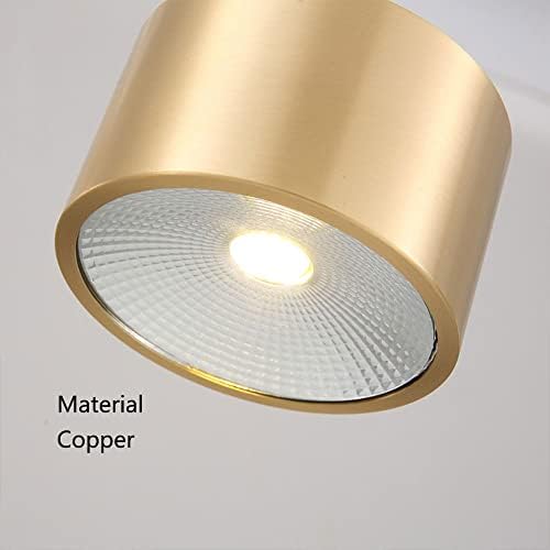 IBalody затворен LED тавански светло злато мини цилиндрична таванска ламба површина монтиран тавански светла Бакар таванот надолу во светло