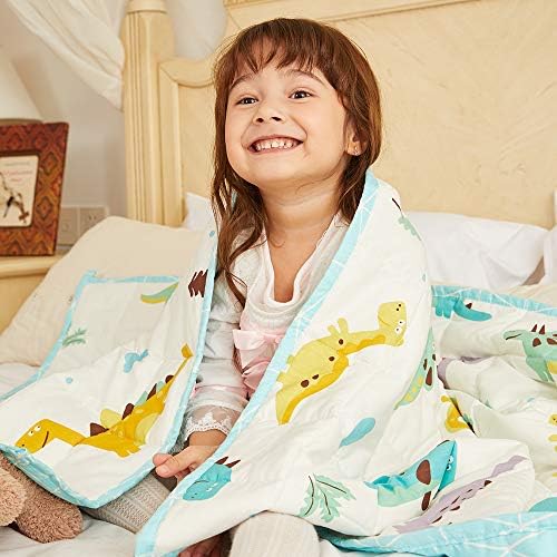 HiSeeme пондерирано ќебе за деца мали џебови - памук за дишење со стаклени мониста