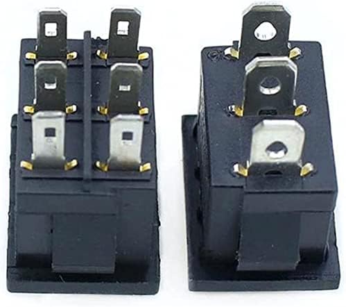 Копче За Прекинувач За Напојување LYKD 1pcs KCD1 Mini Black 3 Pin / 6 pin Вклучување/Исклучување / Вклучување На Рокер ПРЕКИНУВАЧ