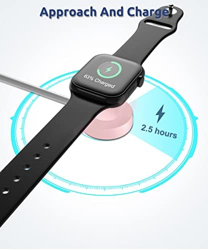 Ruxely Магнетски Адаптер За Полнач За Apple Watch, Повторно Користете ГО ВАШИОТ USB Кабел ЗА Напојување на iPhone, Пренослив Безжичен