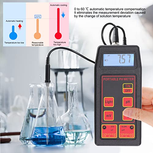 Тестер за водата pH, 4 цифри со голем екран за тестирање на квалитетот на водата, мутифуктивно професионално мерење автоматско