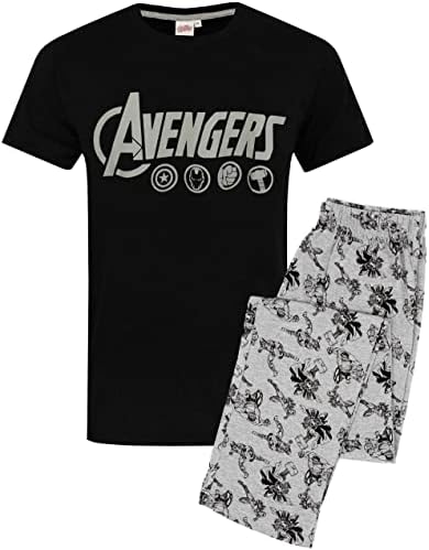 Marvel The Avengers Mens Pajamas Pajamas Lounge Lounge Pants & Mirt Sett