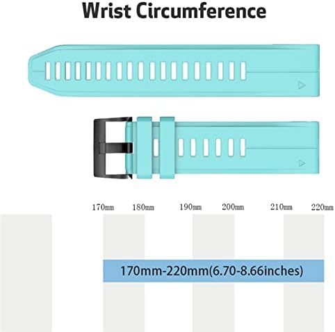 Amsh 26 22 20mm WatchBard Strap за Garmin Fenix ​​7x ， fenix 7 ， fenix 7s паметен часовник Брзо издание Силиконски ремен на зглобот на зглобот