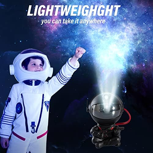Мумисуто астронаут Галакси Проектор ryвездено небо ноќно светло, проектор на астронаут starвезда, астронаут лесен проектор со
