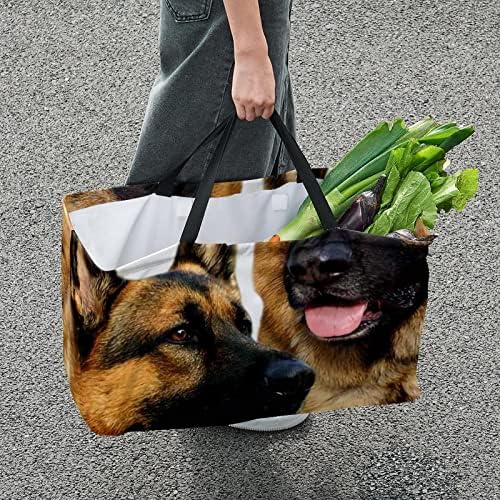 Работи за намирници за еднократно користење, германски овчар куче, лесен рециклирање на шопинг торба со рачка за намирници