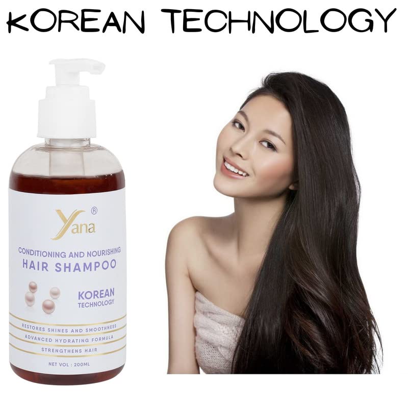 Јана шампон за коса со корејска технологија за контрола на косата е пад на шампон за мажи билки
