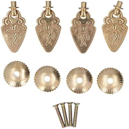 Копчиња за мебел Tyenaza, рачки за мебел, 4 парчиња месинг, влече рачки на копчињата за кујнски бањи, кутии за накит на врата