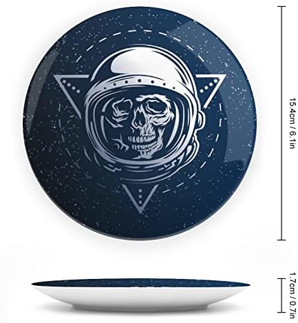 Мртва череп астронаут керамичка декоративна чинија со приказ што виси прилагодена годишнината свадба празнични подароци за родители на двојки,