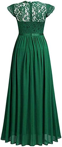 Женски чипка формални долги фустани свадба деверуша макси фустан гроздобер висока половината плетена вечер забава матурска фустан