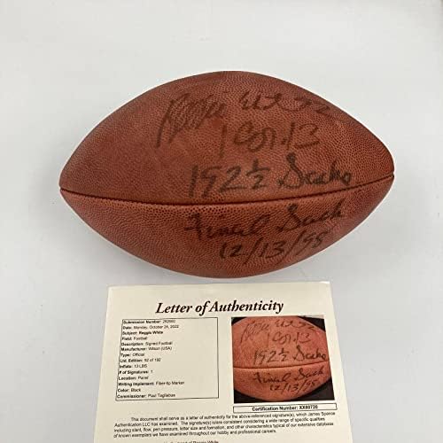 Reggie White 192 Sacks Final Sack 12/13/1998 Потпишан NFL Game Football JSA COA - Автограмски фудбали