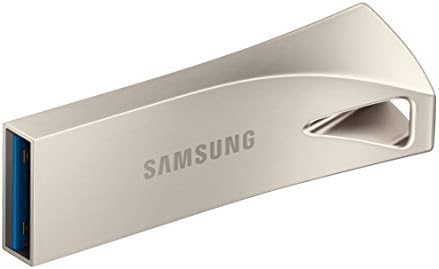 SAMSUNG USB Флеш Диск Тип-А Бар Плус, 64 GB, 200 Mb/S Читање, 30 MB/S Пишуваат, Отпорни USB 3.1 Флеш Диск Со Клучеви, Шампањ Сребро