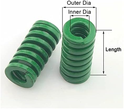 Изворите на компресија се погодни за повеќето поправка I 1 парче зелена тешка калап што се врти надворешен дијаметар 12мм 14мм Спирално