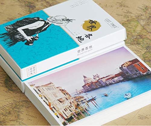 HosteessChoice Прекрасен сет на разгледници од 30 одделенија за разновидност на картички, светски страници за патувања во светот, 4 x