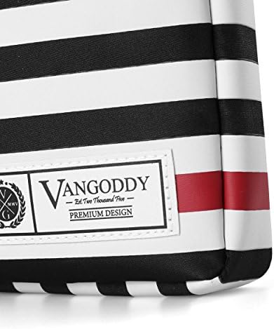 Vangoddy Luxe R Series Black White Stripe Rugged Compact Slim Pootded Relace за Samsung Chromebook 2 13.3 инчи, тетратка 7 9 13.3 инчи, тетратка