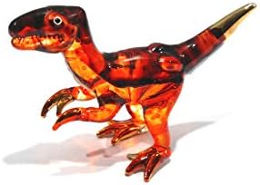 Рачно изработено мини тираносаурус уметнички стакло разнесени јура диносаурус фигура