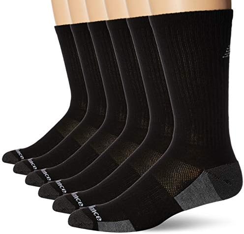 Нова Рамнотежа унисекс-возрасни 6 Пакет Најважен Амортизирани Чорапи На Екипажот