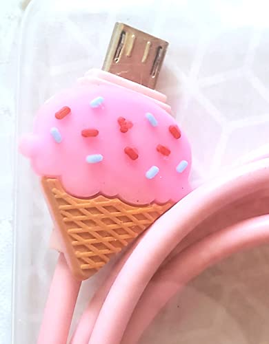 Микро USB полнач за мобилни телефони со дизајн на конус за сладолед, 39 инчи