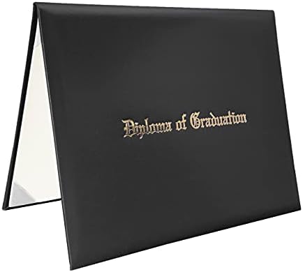 Тнгуи Диплома Покритие 8.5 x11 Втиснат Диплома За Дипломирање Богата Со Боја, Кожа Обложена Сертификат Опфаќа Црна Боја