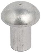 200pcs m4 x 6mm алуминиум половина тркалезна глава цврсто забивање сребрен тон