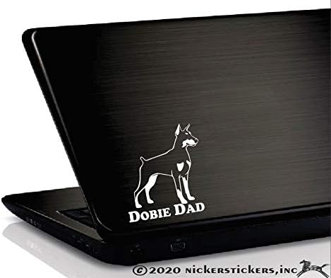 Доби тато | Винил перформанси Винил Доберман пиншер прозорец за кучиња Декларална таблета за автомобили Таблет лаптоп налепница