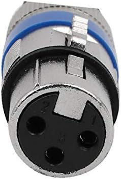X-Ree 2PCS 3 Полјаци XLR Адаптер за конектор за аудио кабел за микрофон (Adaptador de Conector de Cable de Audio de micronfono xlr de