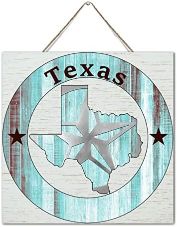 Autravelco потресена дрвена штица за висечки знак Тексас осамена starвезда домашна мапа симпатична дрвена плакета знак цитат рустикален западна