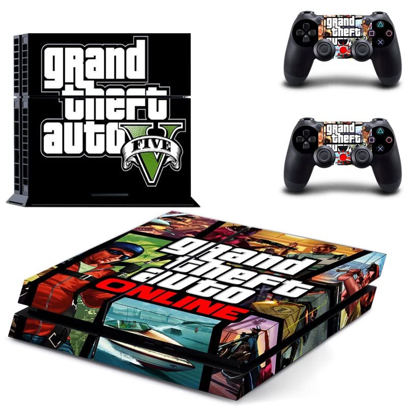 За PS4 Slim - Game Grand GTA Theft и Auto PS4 или PS5 налепница за кожа за PlayStation 4 или 5 конзола и контролори Декал Винил