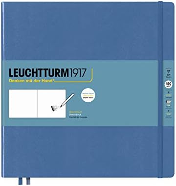Leuchtturm1917 - Sketchbook на квадратни хард -столб - 112 страници од хартија од 150g/m²