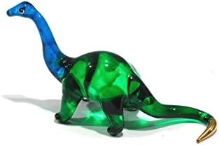 Рачно изработено мини бронтосаурус уметнички стакло разнесени јура диносаурус фигурина минијатура