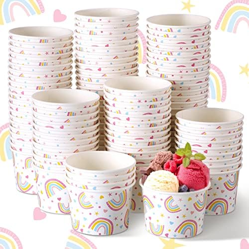 100 пакувања чаши за сладолед од виножито од 8 мл, чаши за за еднократна употреба десерт чаши за дизајн на виножито за сладолед за сладолед за ладна или топла храна ча?