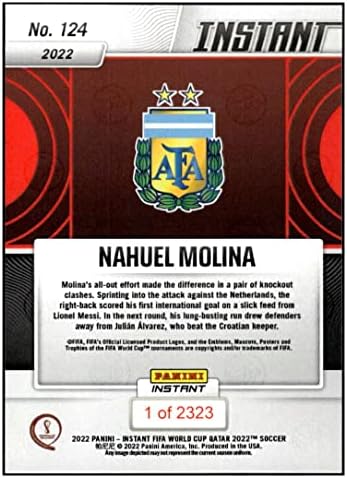 Нахел Молина 2022 Панини Инстант ФИФА Катар Светски куп /2323 Аргентина 124 шампиони НМ+ -МТ+ Фудбал