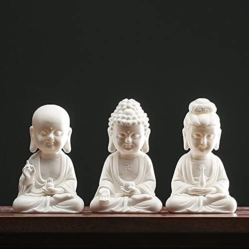 WSSBK креативен бел порцелан чај домашно милениче керамички канцеларија дома чај декор Мал Буда статуа будистички храм занаетчиски