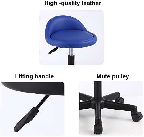 Jhkzudg тркалезно тркалање столче, столче за вртење на кожа, столче за салони, прилагодлива столче за лифт за лифт на гас, столче за масажа