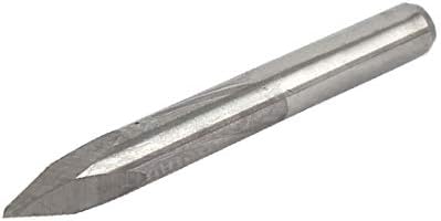 X-gree 1/8-inchx0.4mm 30 степени форма на конус 3 флејти директно гравура за гравирање на алатката (1/8-инчикс0.4mm 30 grados forma