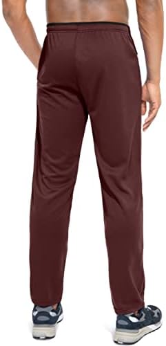 G Постепени машки џемпери со џебови со патенти отворени дно атлетски панталони за мажите тренингот, џогирање, трчање, дневна