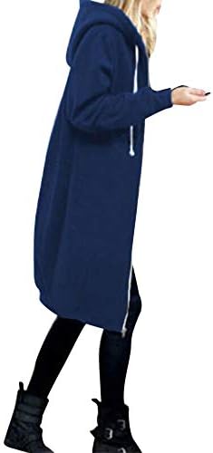 Kulywon жени топло патент отворено дуксери дуксери со долги палто јакна врвови за надворешна облека