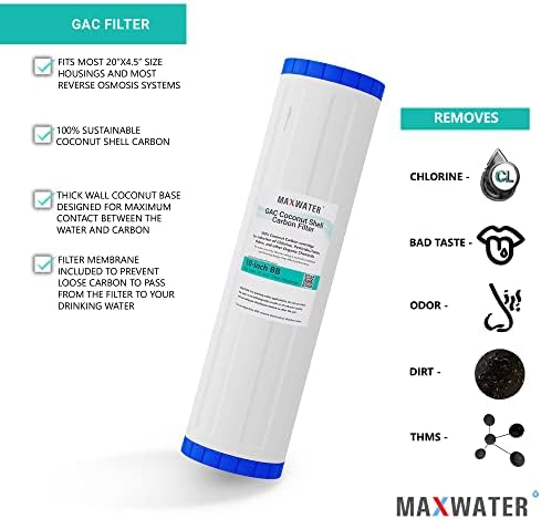 Макс Вода 3 Фаза 20 Инчен Систем За Филтрирање На Вода За Целата Куќа-Талог + ГАК + ЦТО Пост Јаглерод-1 Влез/Излез