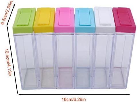 Дитудо за сезонски кутии, 6 парчиња зачинети решетки за зачини за зачини садови за складирање на контејнери со сад, контејнер