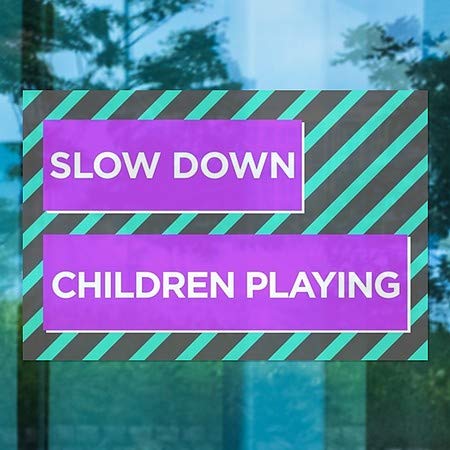 CGSignLab | Забави Деца Играње-Модерен Блок Прозорец Прицврстување | 30 x20