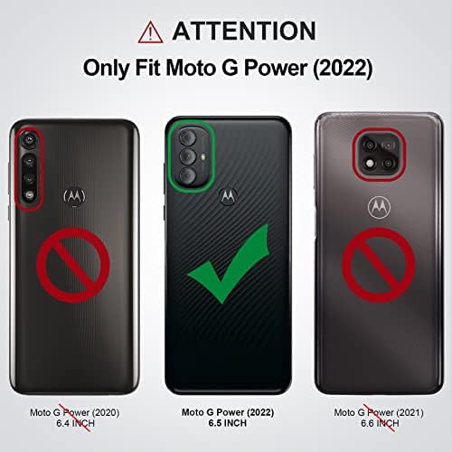NTZW За Moto G Power 2022 Телефон Случај: Капка Заштитни Телефон Случај Капак | Анти-Лизга зафат &засилувач; Шок-Доказ Силиконски