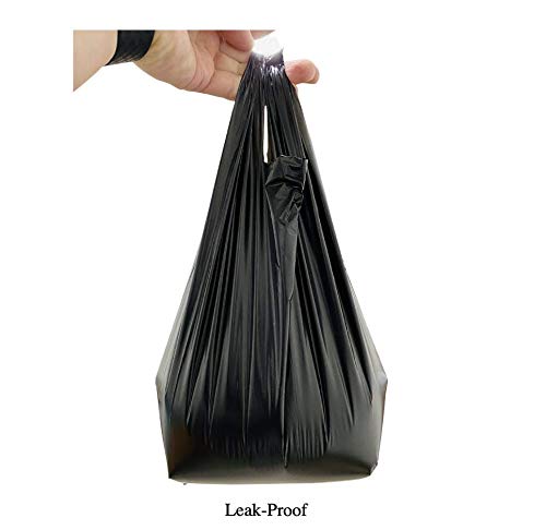 Вајлифе. 8 x4 x16 мали црни пластични торби со маици со рачки13 Mic 100 парчиња, за продавници за малопродажба, носење, легло за миленичиња.