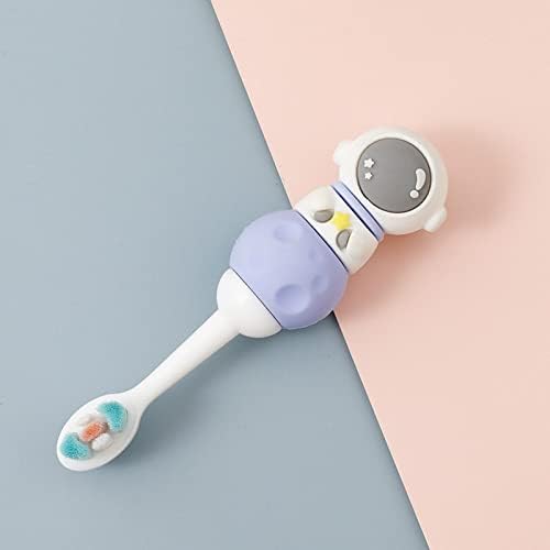 Рачна силиконска детска четка за заби меки влакнести четки за чистење четка за заби за заби детски цртан филм астронаут заби
