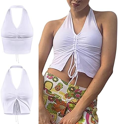 Fannyouth Women y2k чипка од флуил камизола секси шпагети каиш со низок исечен резервоар за естетска естетска ками кошула улична облека