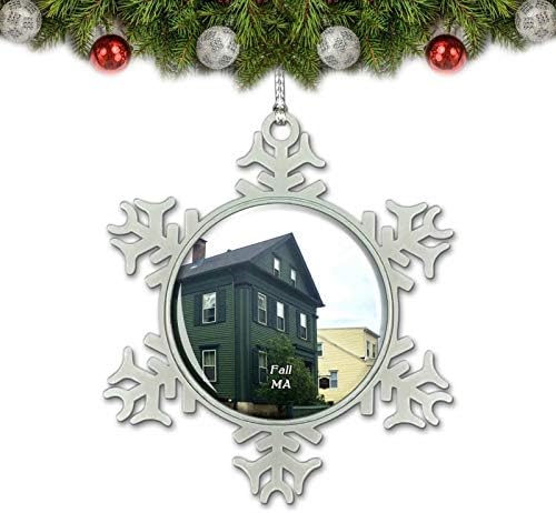 Умсуфа есен река Лизи Борден куќа Масачусетс САД Божиќ украсен украс за кристал метал сувенир подарок