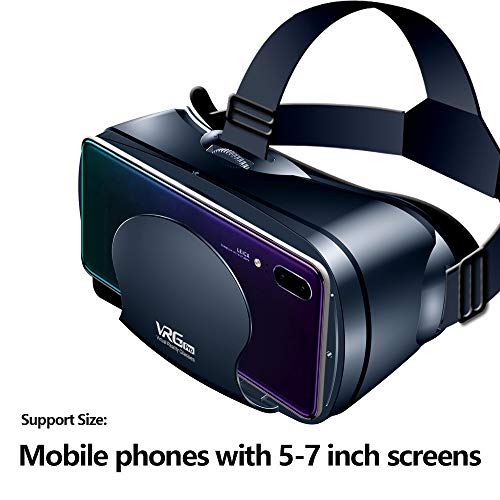 LOCOO 3D Pro VR очила, очила за виртуелна реалност, визуелен VR плеер со цел екран, очила со широк агол VR, погодни за уреди за паметни