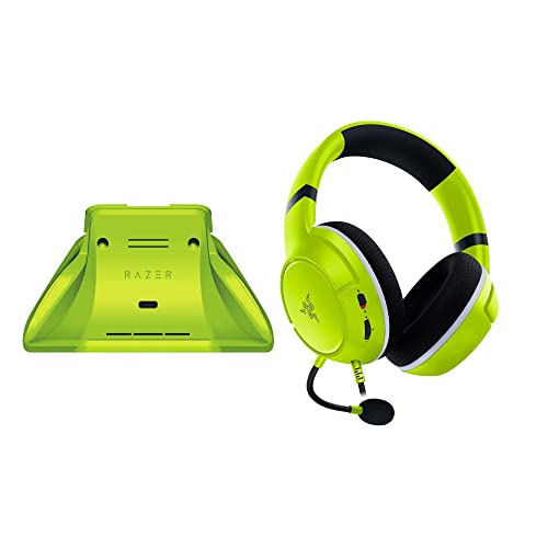 Razer Суштински Дуо Пакет За Xbox: Kaira X Жичен Слушалки &засилувач; Универзална Брзо Полнење Штанд За Xbox Контролери-Боја Натпревари Официјален