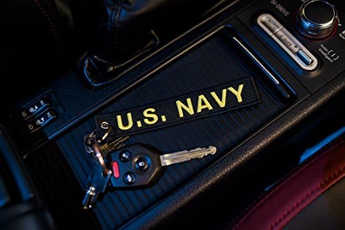 Американска воена морнарица црна/жолта отстранување пред ланецот на клучот во стилот на летот 5.5 x 1 моторцикл АТВ автомобил со камиони со
